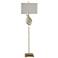 Norman Wyatt Home 64.5" High Woodcut Egrets Rona Beige Floor Lamp