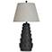 Norman Wyatt Home Brogan 16.75"H Wyatt Black Table Lamp w/ Natural Sha