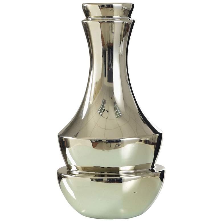 Image 1 Norman Wyatt Home Dynasty 15.75" High Plated Gold Ceramic Vase