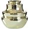 Norman Wyatt Home Dynasty 9.75" High Plated Gold Ceramic Vase