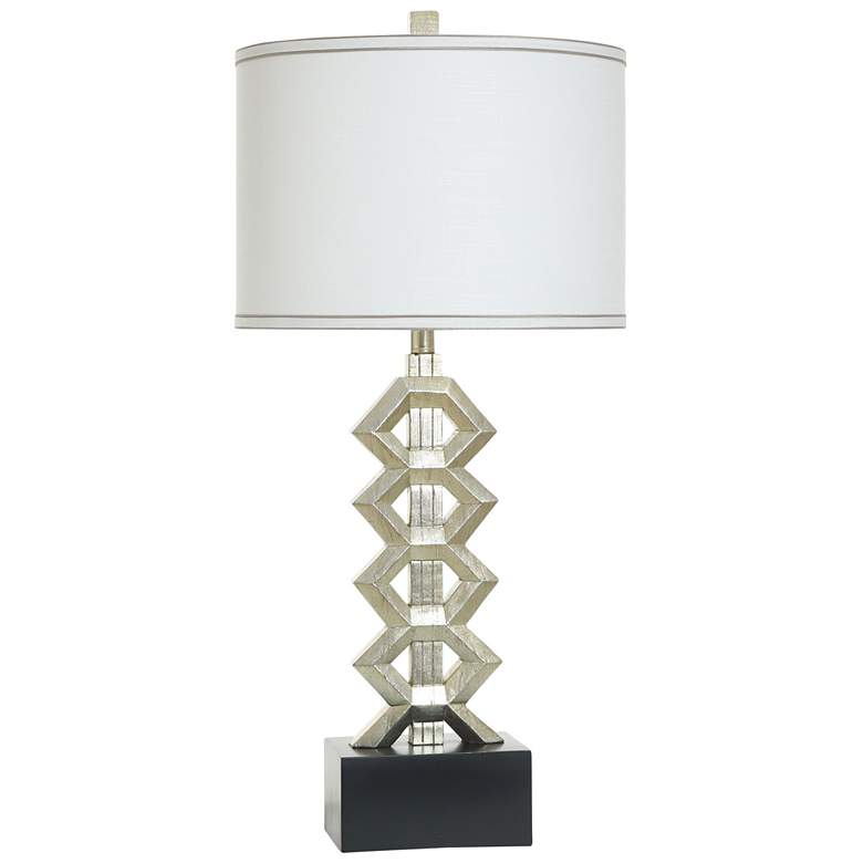 Image 1 Norman Wyatt Home Elevation 33.5"H Arcene Silver & Black Table Lam