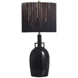 Image1 of Norman Wyatt Home Empire 36.75"H Gloss Black Ceramic Table Lamp