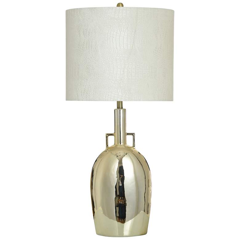 Image 1 Norman Wyatt Home Empire 36.75"H Metallic Champagne Ceramic Table Lamp