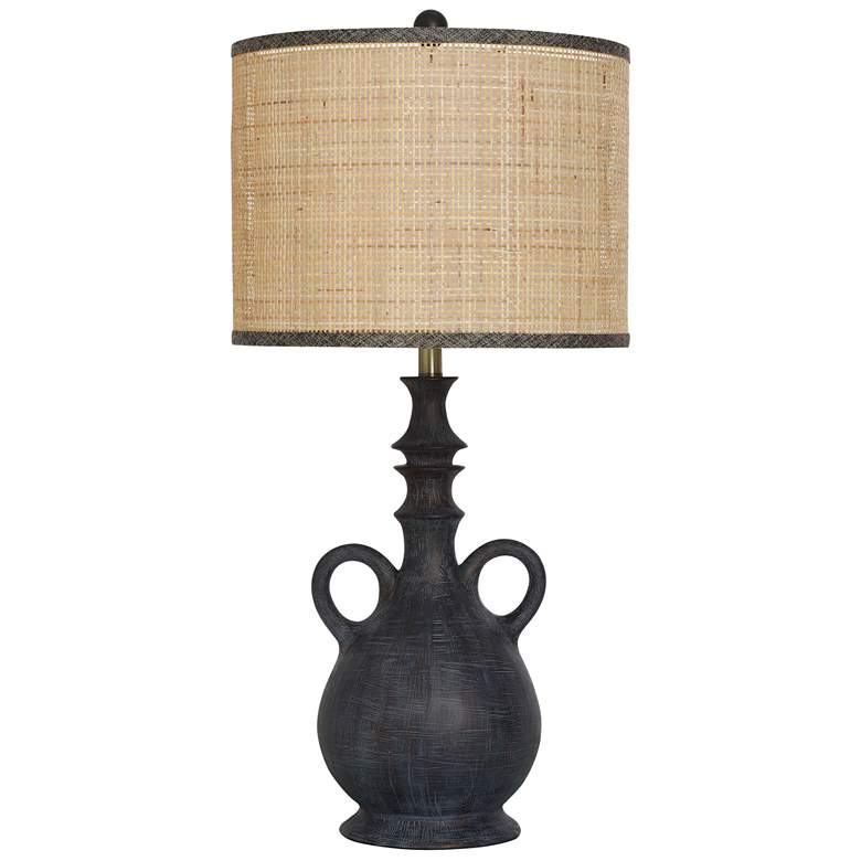 Image 1 Norman Wyatt Home Khendal 32.75"H Boho Brownwood Table Lamp