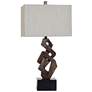 Norman Wyatt Home Marra 32"H Brown And Black Table Lamp With Gray Shad