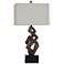 Norman Wyatt Home Marra 32"H Brown And Black Table Lamp With Gray Shad