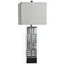 Norman Wyatt Home Orion 34.75" High Silver Table Lamp With Gray Shade