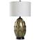 Norman Wyatt Home - Phara 29.75"H Auric Gold Table Lamp w/ White Shade