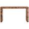 Norman Wyatt Home Stryde 60" Wide Walnut Zebra Wooden Console Table