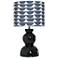 Norman Wyatt Home Wedge 28.5" High Gloss Black Ceramic Table Lamp