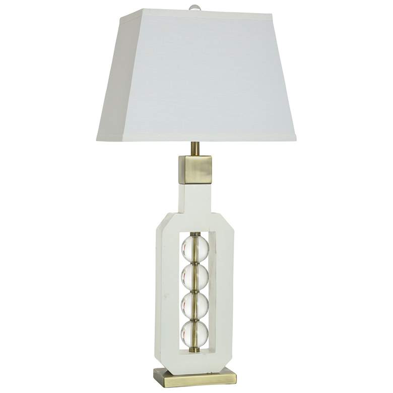 Image 1 Norman Wyatt Home Wilma 39.5"H White And Gold Table Lamp w/ White Shad
