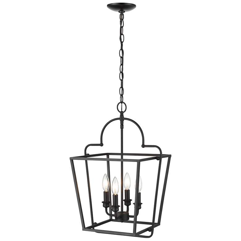Image 3 Normandy 15" Wide Black 4-Light Pendant more views
