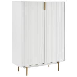 Norna 39 1/2&quot; Wide White Lacquered Wood 2-Door Cabinet