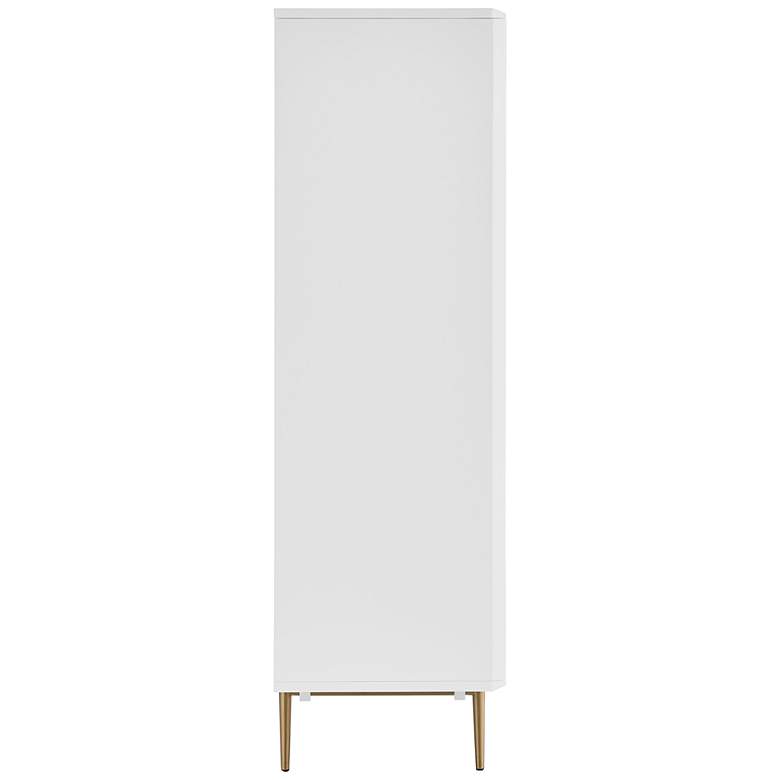 Image 5 Norna 39 1/2" Wide White Lacquered Wood 2-Door Cabinet more views