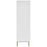 Norna 39 1/2" Wide White Lacquered Wood 2-Door Cabinet