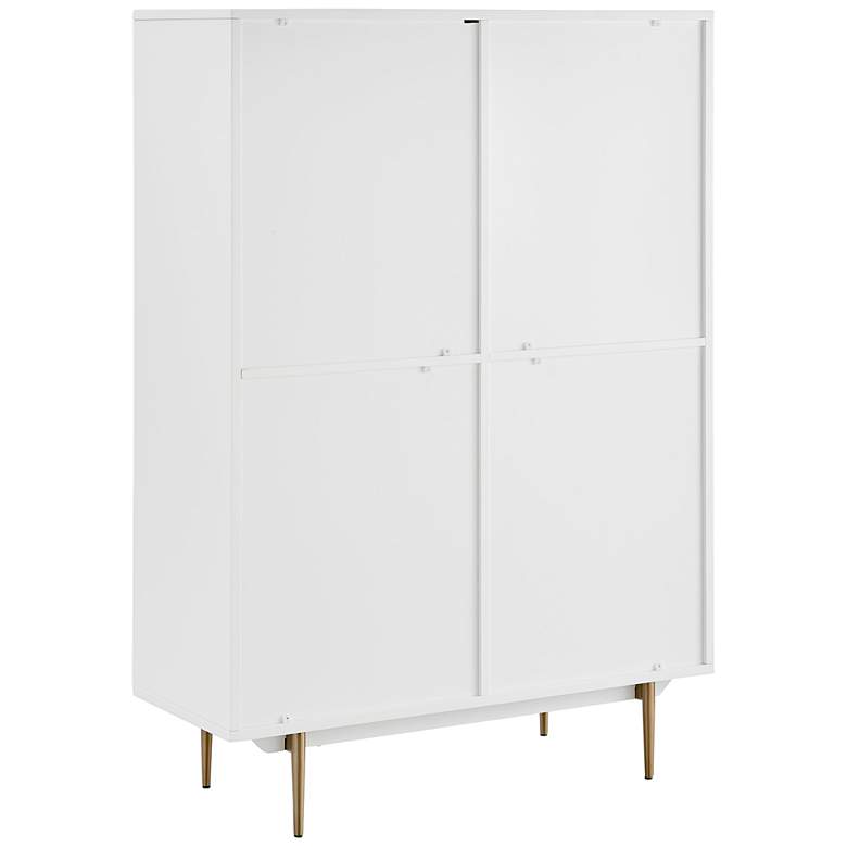 Image 6 Norna 39 1/2" Wide White Lacquered Wood 2-Door Cabinet more views