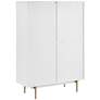 Norna 39 1/2" Wide White Lacquered Wood 2-Door Cabinet