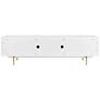 Norna 78 1/2"W White Lacquered 2-Door 4-Drawer Media Stand