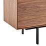 4_Norna 79" Wide American Walnut Wood 3-Door Media Stand more views