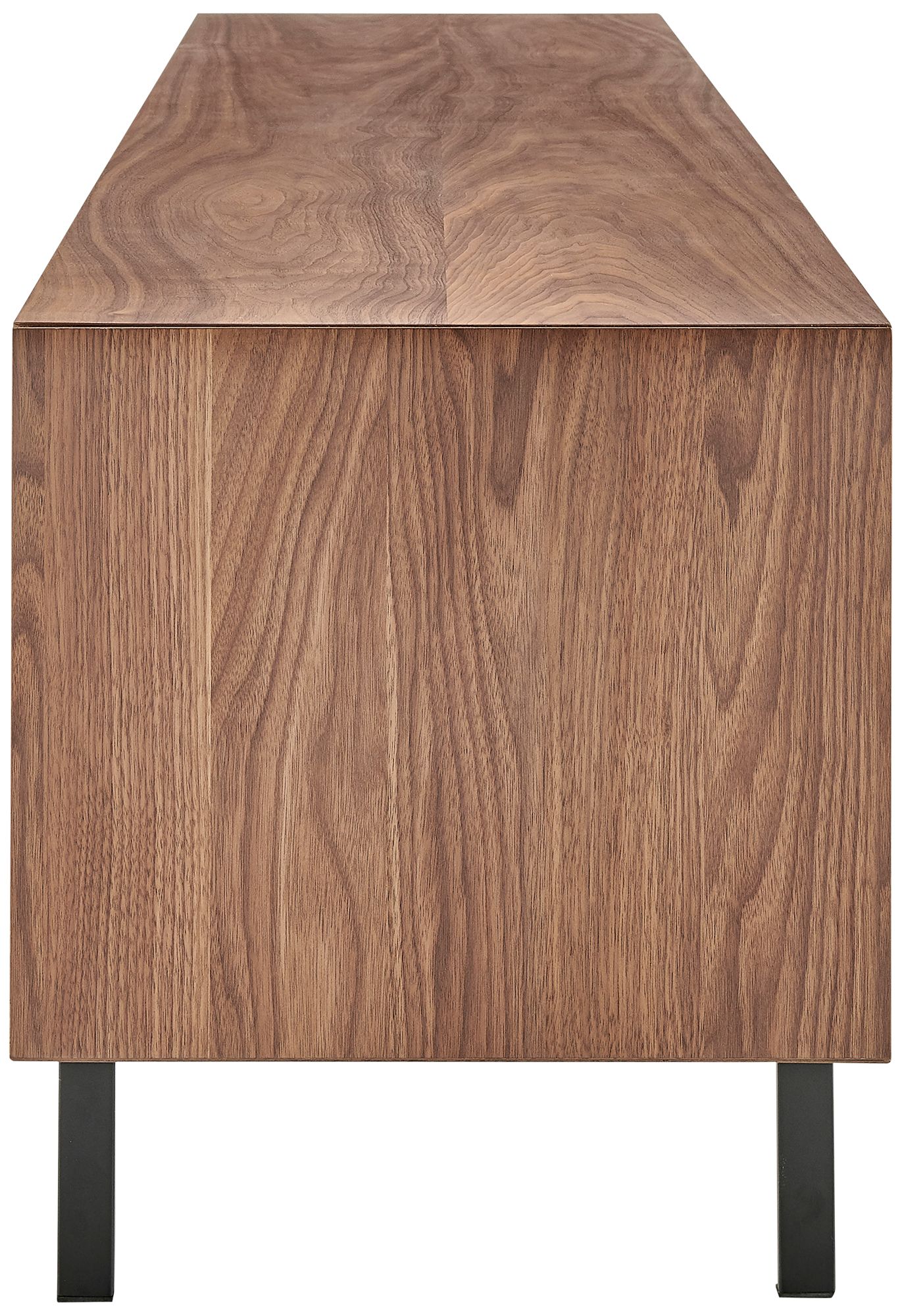 Norna 79" Wide American Walnut Wood 3-Door Media Stand