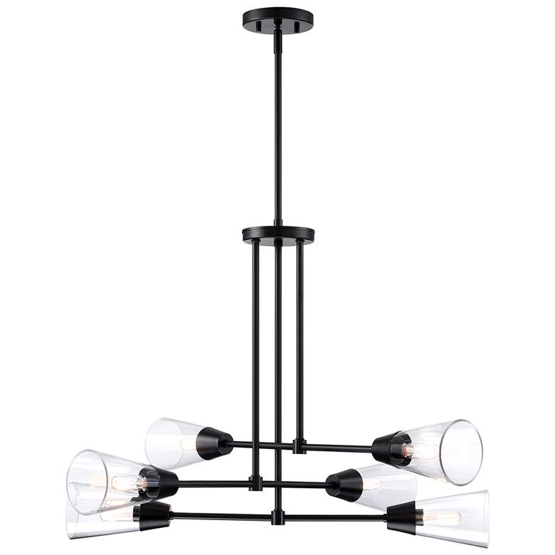 Image 1 Norro 33.5 in. 6-Light Matte Black Modern Pendant Light