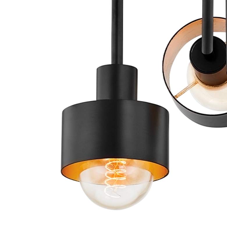 Image 2 North 16" Wide Soft Black 3-Light Chandelier more views