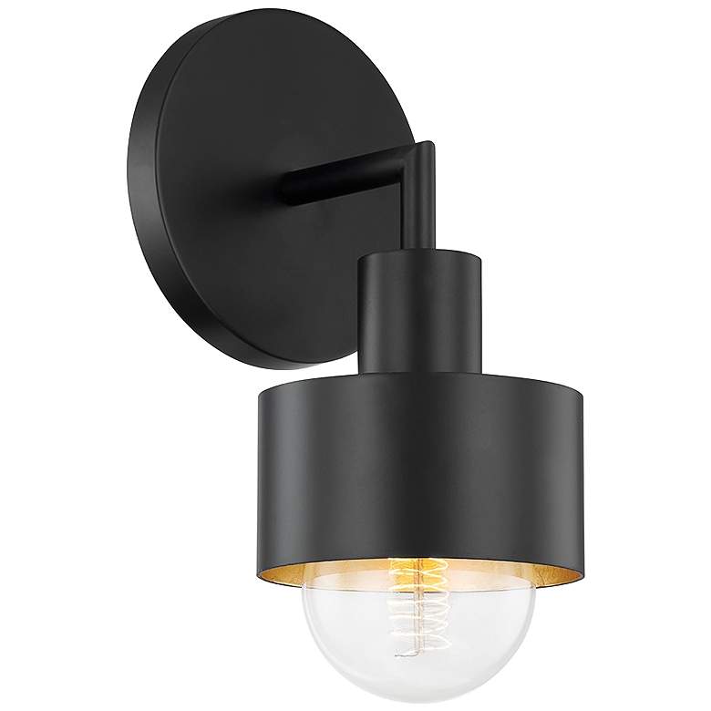 Image 1 North 9 3/4 inch High Soft Black Outdoor Wall Light