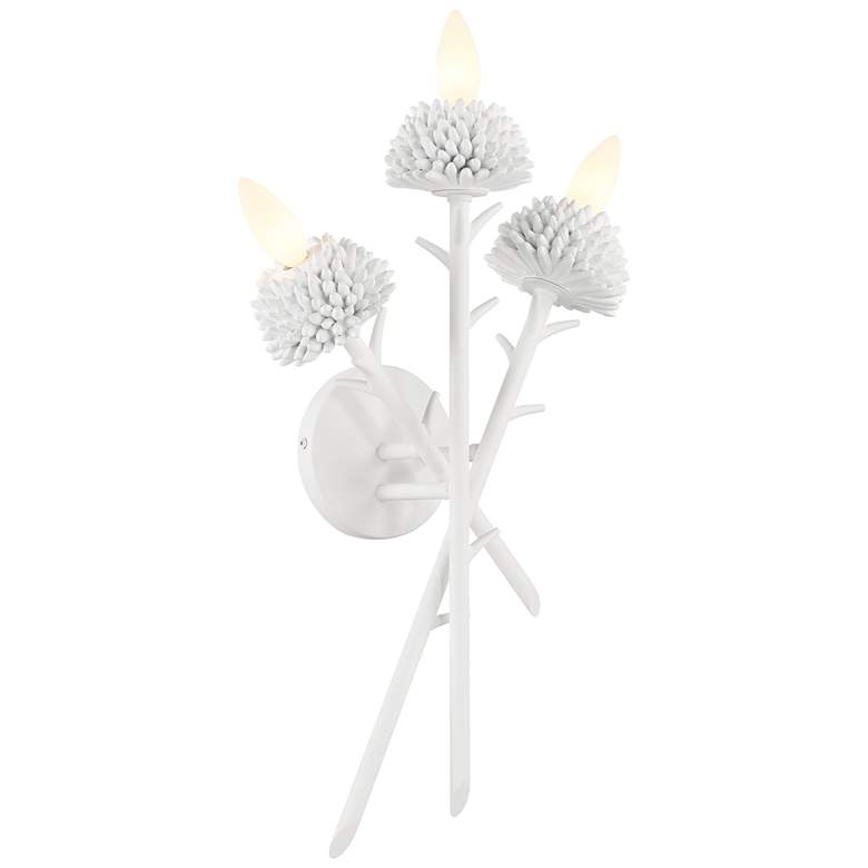 Image 1 North Fork 21 1/2" High Sand White 3-Light Wall Sconce
