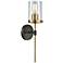 North Haven 17" High Bronze and Satin Brass Wall Sconce