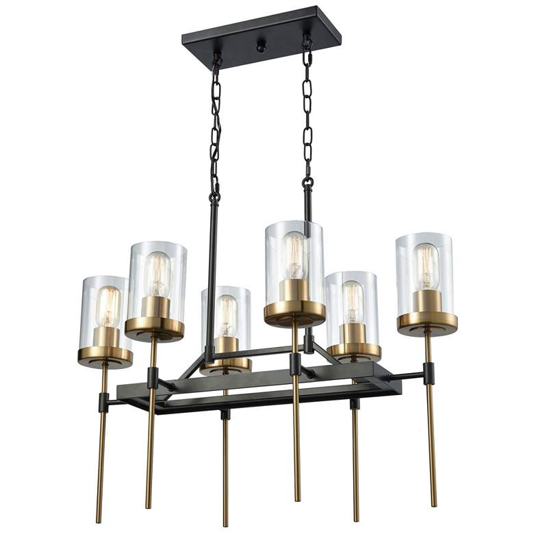 Image 1 North Haven 27 inch Wide 6-Light Chandelier - Oil Rubbed Bronze