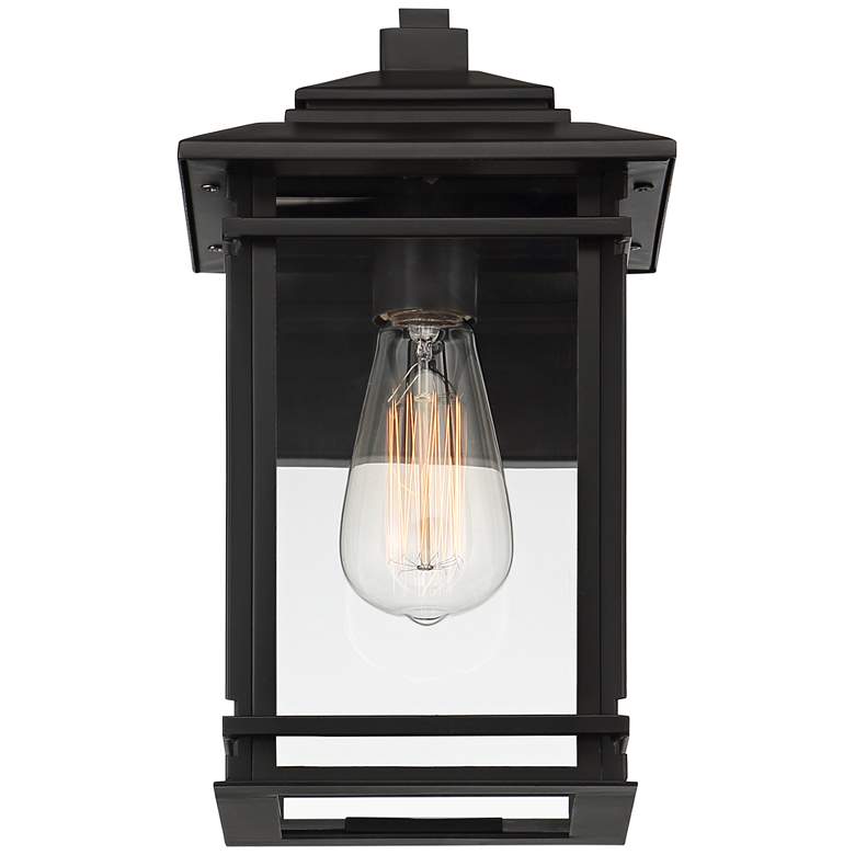 Image 4 North House 12" High Matte Black and Glass Outdoor Wall Light Set of 2 more views