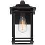 North House 12" High Matte Black and Glass Outdoor Wall Light