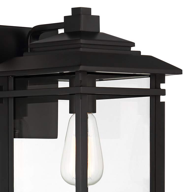 Image 3 North House 16" High Matte Black and Glass Outdoor Wall Light more views