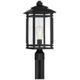 North House 19 1/2&quot; High Matte Black and Glass Outdoor Post Light