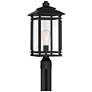 North House 19 1/2" High Matte Black and Glass Outdoor Post Light