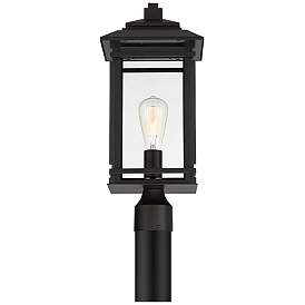 Image4 of North House 19 1/2" High Matte Black and Glass Outdoor Post Light more views