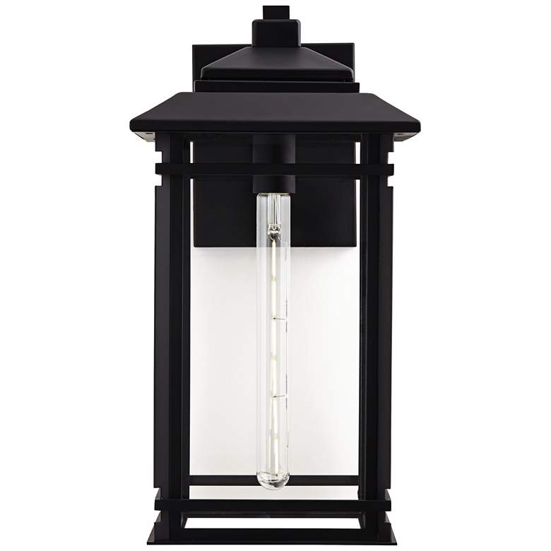 Image 5 North House 19" High Matte Black and Glass Outdoor Wall Light more views