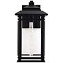North House 19" High Matte Black and Glass Outdoor Wall Light