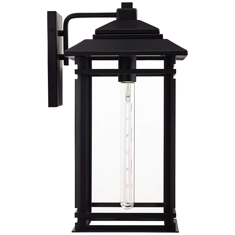 Image 7 North House 19" High Matte Black and Glass Outdoor Wall Light more views
