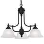 North Port 24-in 3-Light Black Country Cottage Shaded Chandelier in scene