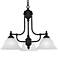 North Port 24" Wide Black 3-Light Chandelier