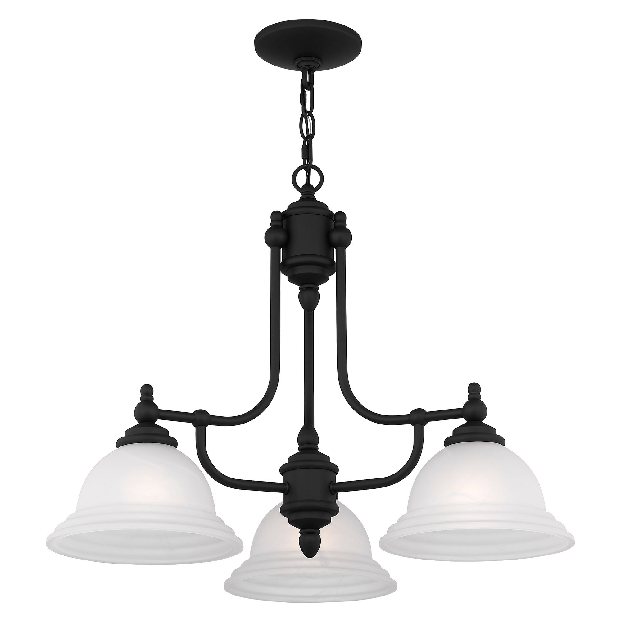 Image 6 North Port 24" Wide Black 3-Light Chandelier more views