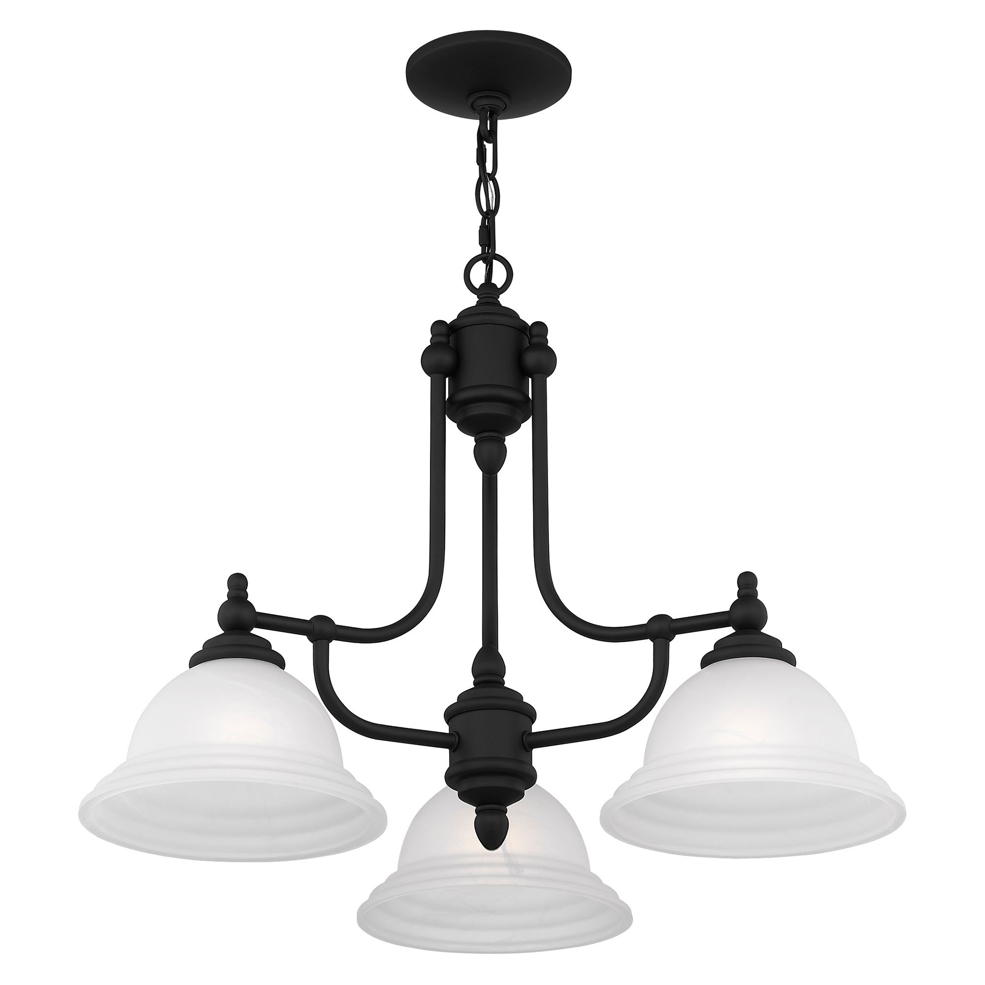 Image 7 North Port 24" Wide Black 3-Light Chandelier more views