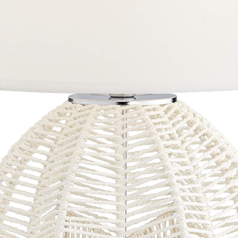Image 3 North Shore 28 3/4" High Modern Coastal White String Basket Table Lamp more views
