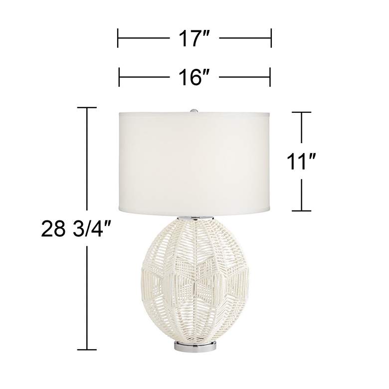 Image 6 North Shore 28 3/4" High Modern Coastal White String Basket Table Lamp more views