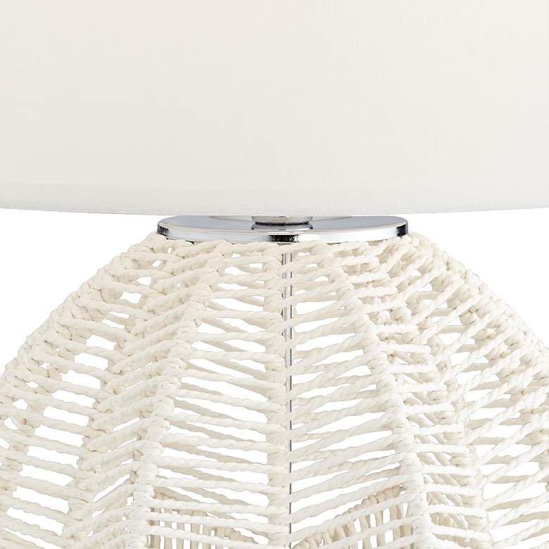 Image 3 North Shore White String Basket Table Lamp more views