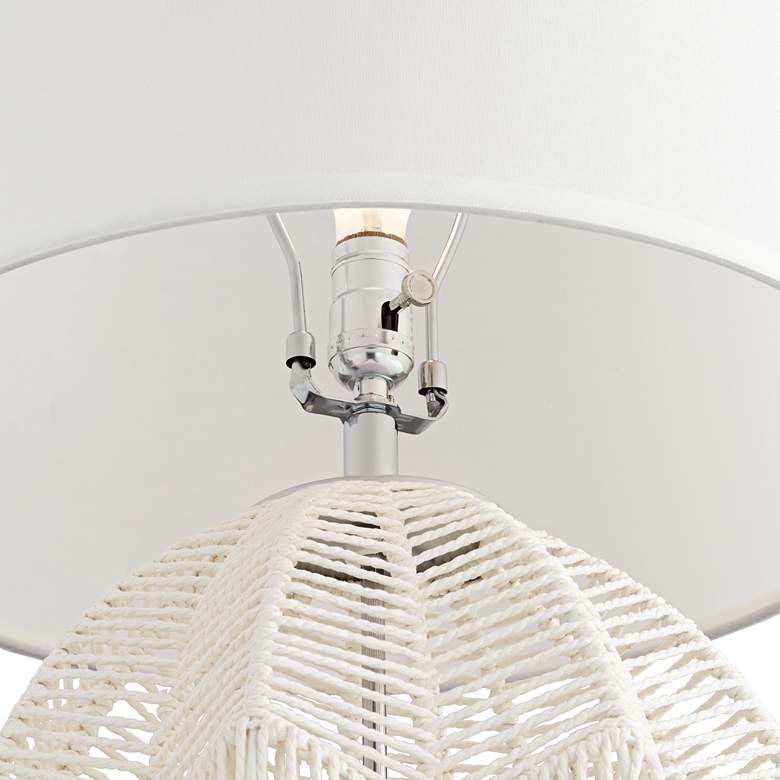 Image 4 North Shore White String Basket Table Lamp more views