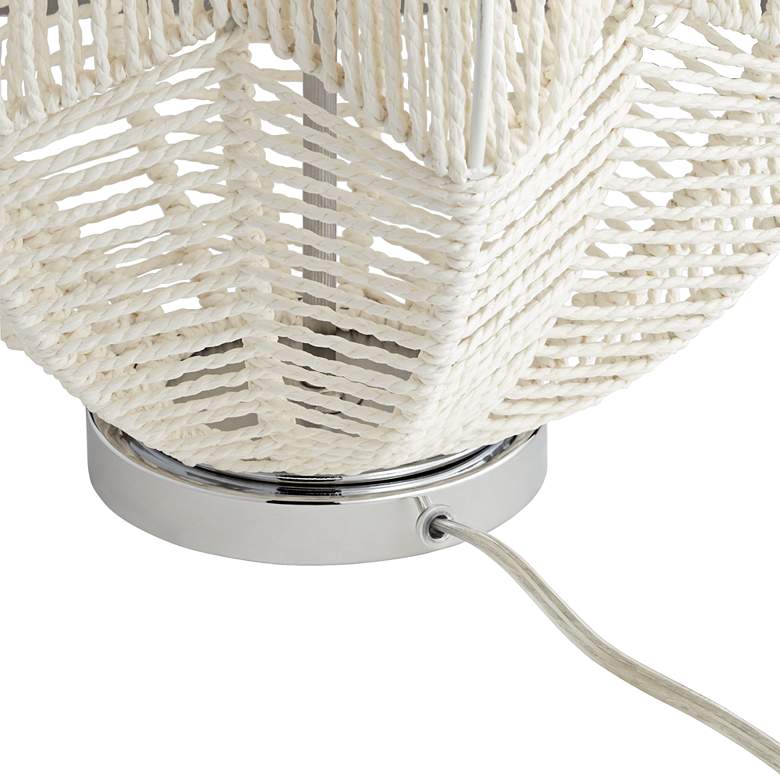 Image 5 North Shore White String Basket Table Lamp more views