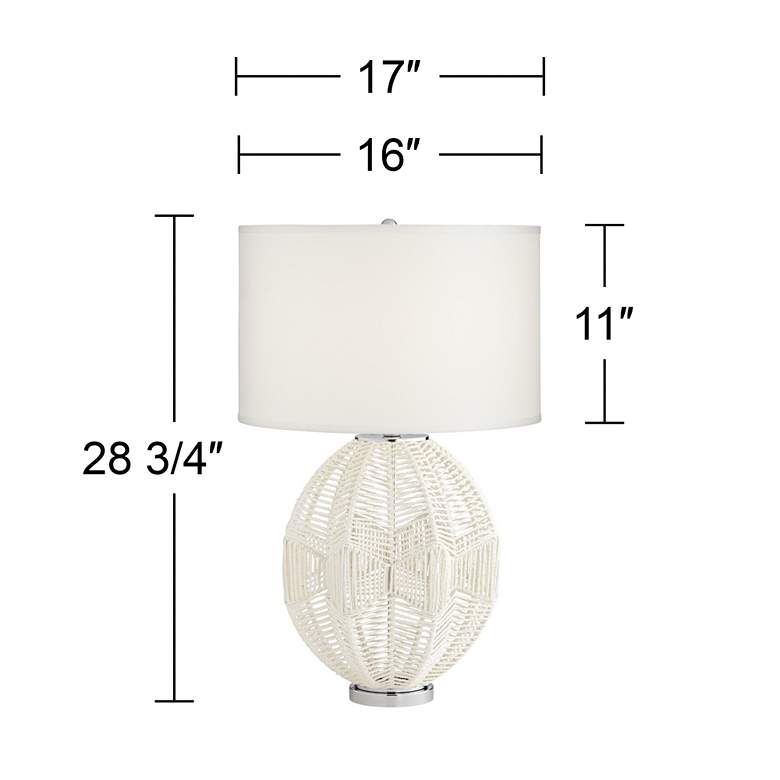 Image 6 North Shore White String Basket Table Lamp more views