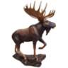 North Woods 12 1/2" High Bronze Moose Desktop Sculpture